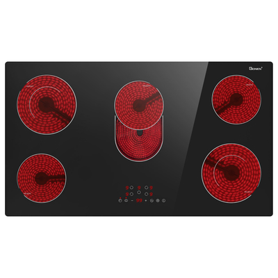 kopen 36 inch 5 Burners Elektrische kookplaat 8400w Radiant Keramische kookplaat 220~240v online manufacture