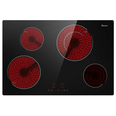 kopen 30 inch elektrische kookplaat 220-240V ingebouwde keramische kookplaat Top 4 branders 6900W online manufacture