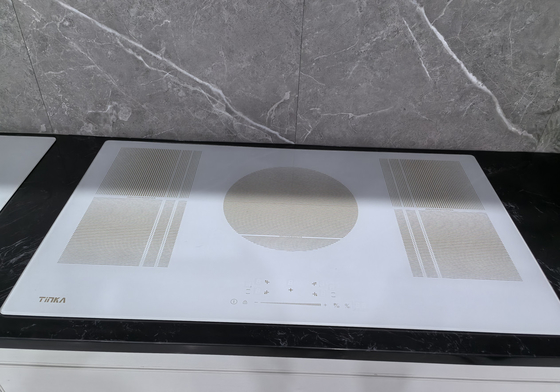kopen Zwart-wit Ingebouwde elektrische kookplaat Keramisch glas / Borosilicaat glasplaat online manufacture
