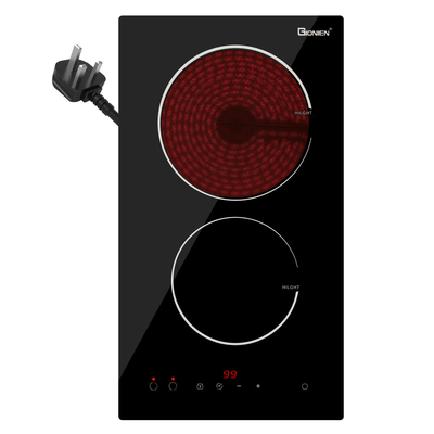 30 cm dubbele keramische hob 2 zone draagbare dubbele elektrische hobs met stekker