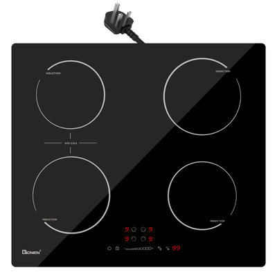 Plug-in Inductie Hoob 13 Amp 2800W 60cm Geïntegreerde elektrische kookplaat met brugzone